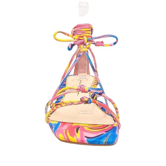 Jessica Simpson Women Chasca Ankle Wrap Gladiator Sandal US 7.5M Multi Summer - Picture 4 of 6